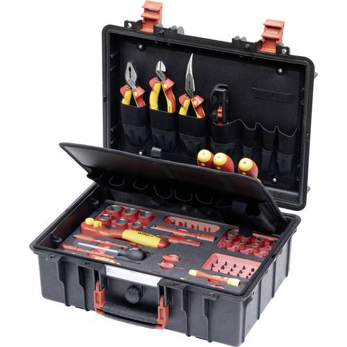 Wiha Set L Mechatronik 62tlg 45833 Elektriker, Handwerker, Lehrlinge, Profi, VDE Werkzeugkoffer bestückt 62teilig (B x H...