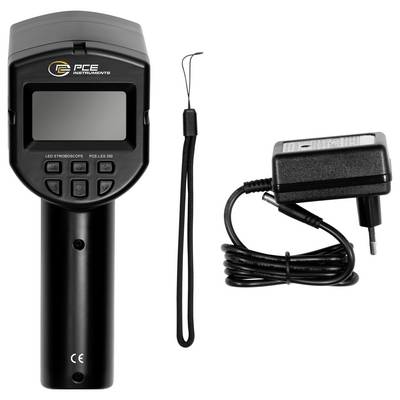 Tragbare PCE-Instrumente LED-Stroboskop mit Display, Riemen und Stromadapter