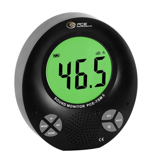 PCE Instruments Schallpegelmessgerät PCE-TSM 5 |35 dB..135 dB |Genauigkeit ±2dB |Frequenz 8000Hz |integrierte Lärmampel