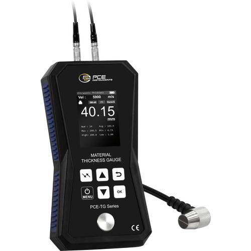 Thumbnail - PCE Instruments Materialdickenmessgerät PCE-TG 75A 1 ... 225 mm Sensor 5 MHz Ø10 mm Grenzwertalarm Speicher IP52