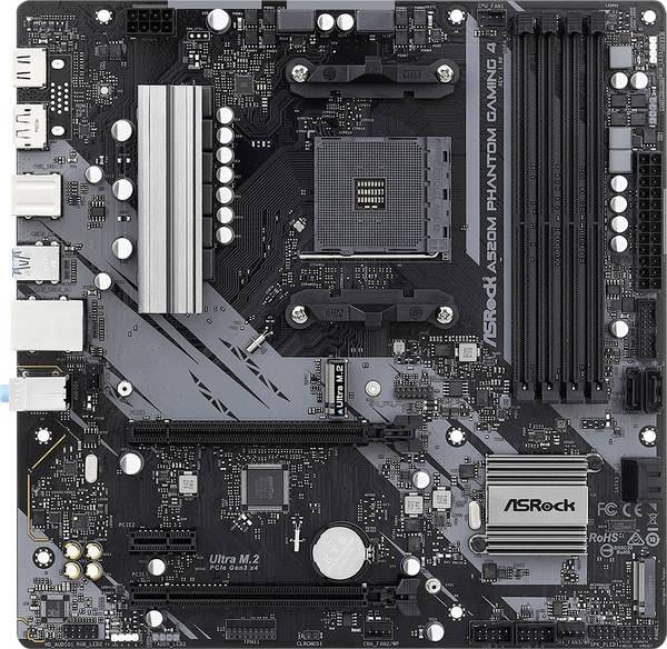 ASRock A520M Phantom Mainboard Sockel (PC) AMD® AM4 Formfaktor (Details) Micro-ATX Mainboard-Chipsatz AMD® A520