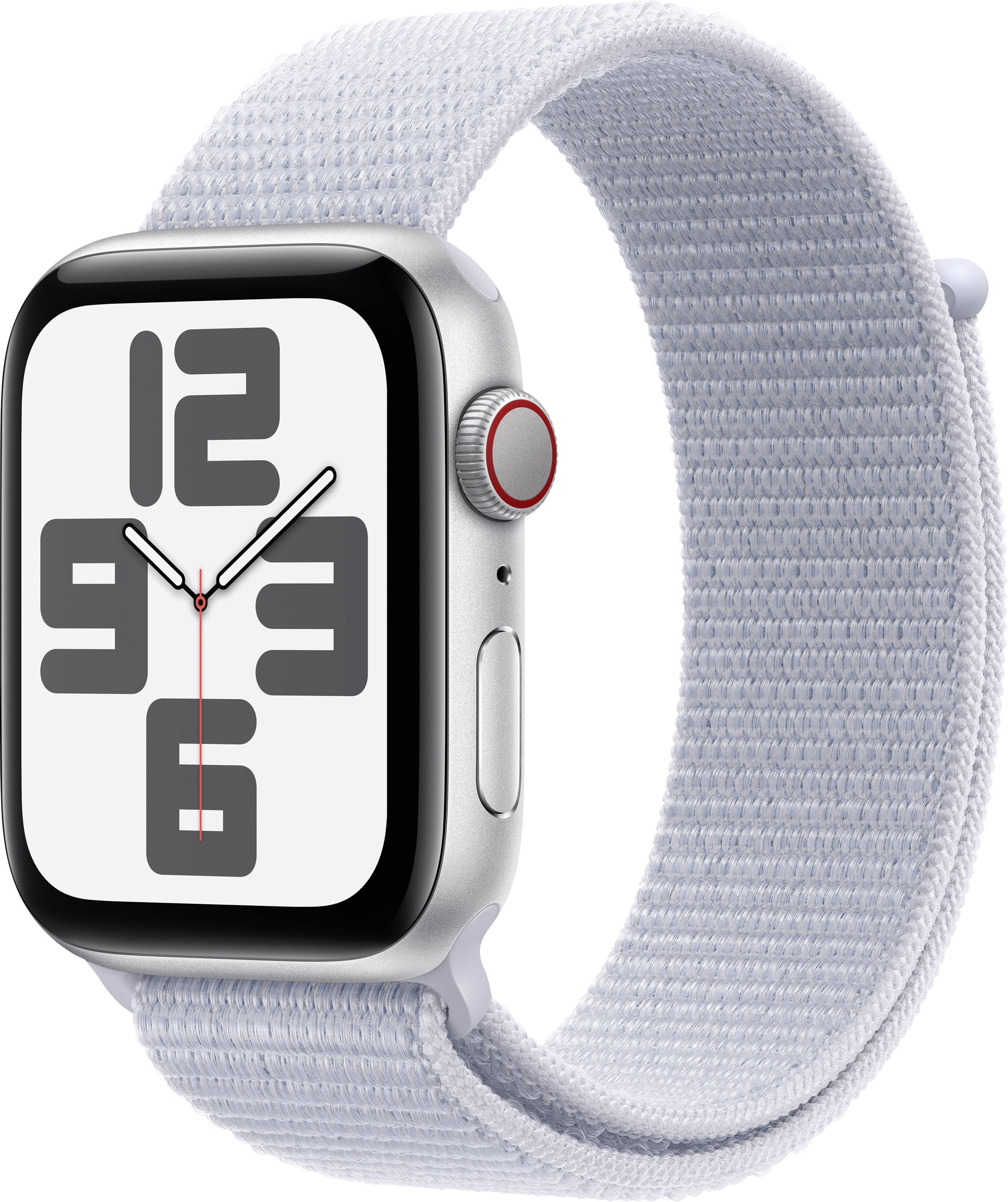 Apple Watch SE (2024) GPS + Cellular 44 mm Aluminiumgehäuse Sport Loop Blaue Wolke