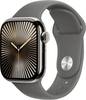 Apple Watch Series 10 GPS + Cellular 42 mm Titangehäuse Sport Band Steingrau M/L