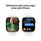 'Zwei Smartwatches zeigen ein Videoanruf-Bild mit einer Frau und eine Textnachricht-Konversation. Überschrift: Telefonieren oder texte sogar ohne dein iPhone.'