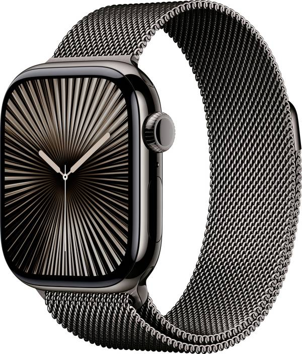 Apple Watch Series 10 GPS + Cellular 42 mm Titangehäuse Milanaisearmband Schiefer