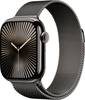 Apple Watch Series 10 GPS + Cellular 42 mm Titangehäuse Milanaisearmband Schiefer