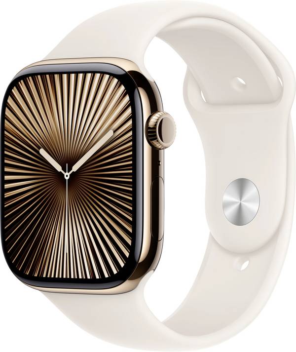 Apple Watch Series 10 GPS + Cellular 46 mm Titangehäuse Sport Band Polarstern S/M