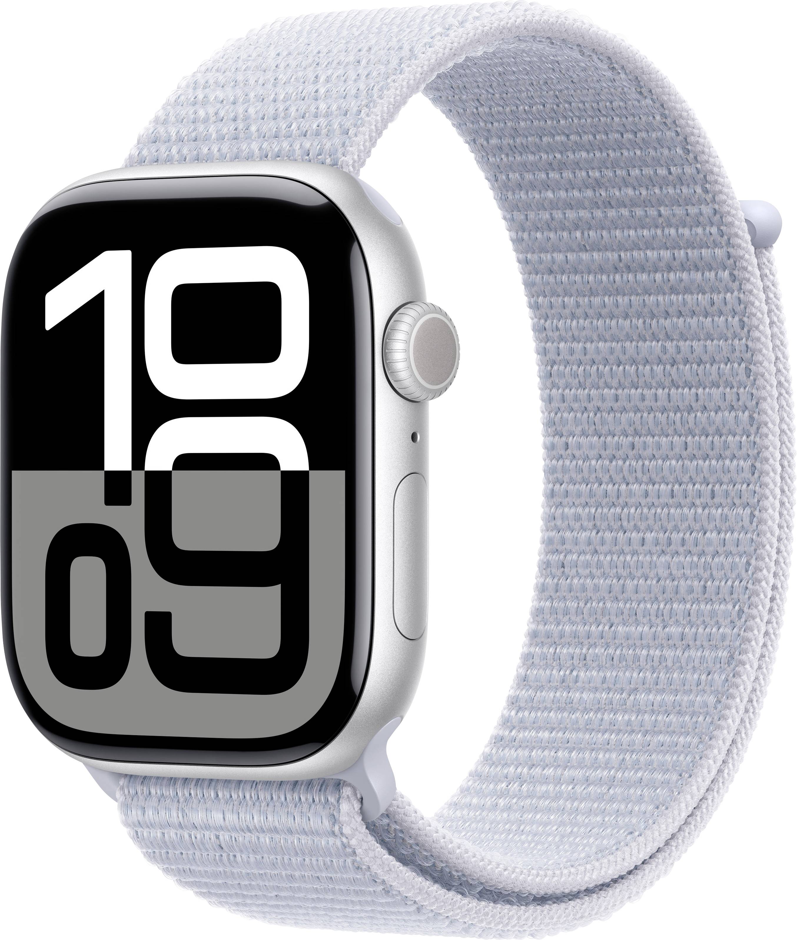 Apple Watch Series 10 GPS + Cellular 46 mm Aluminiumgehäuse Sport Loop Blaue Wolke