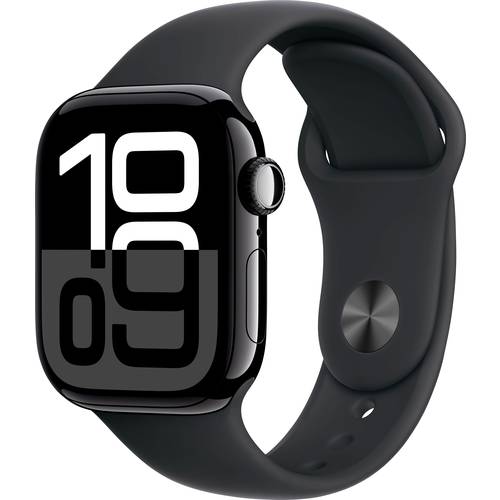 Apple Watch Series 10 GPS 42 mm Aluminiumgehäuse Sport Band Schwarz M/L