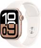 Apple Watch Series 10 GPS 42 mm Aluminiumgehäuse Roségold Sport Band Blassrosa S/M