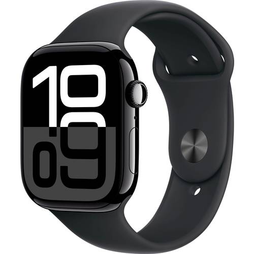 Apple Watch Series 10 GPS 46 mm Aluminiumgehäuse Sport Band Schwarz M/L