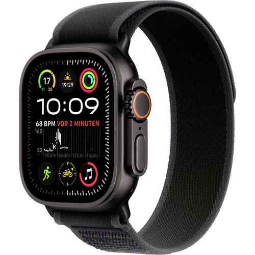 Apple Watch Ultra 2 (2024) GPS + Cellular 49 mm Titangehäuse Trail Loop Schwarz M/L