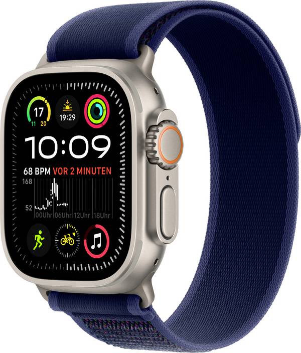 Apple Watch Ultra 2 (2024) GPS + Cellular 49 mm Titangehäuse Trail Loop Blau S/M