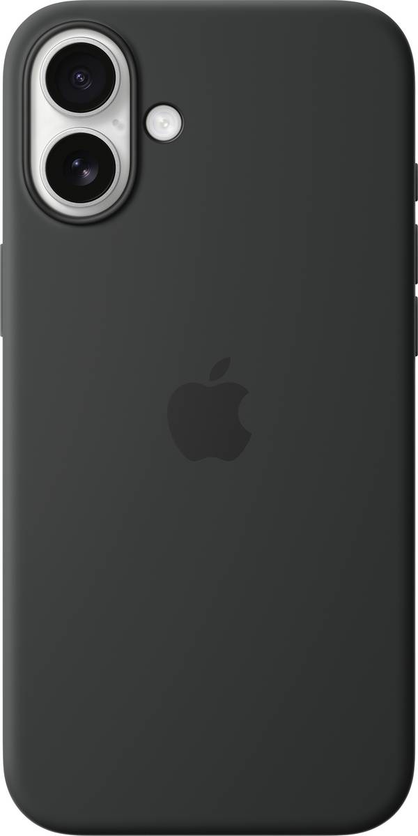 Apple Silicone Case Silikon Case Apple iPhone 16 Plus Schwarz Stoßfest, Induktives Laden MYY93ZM/A