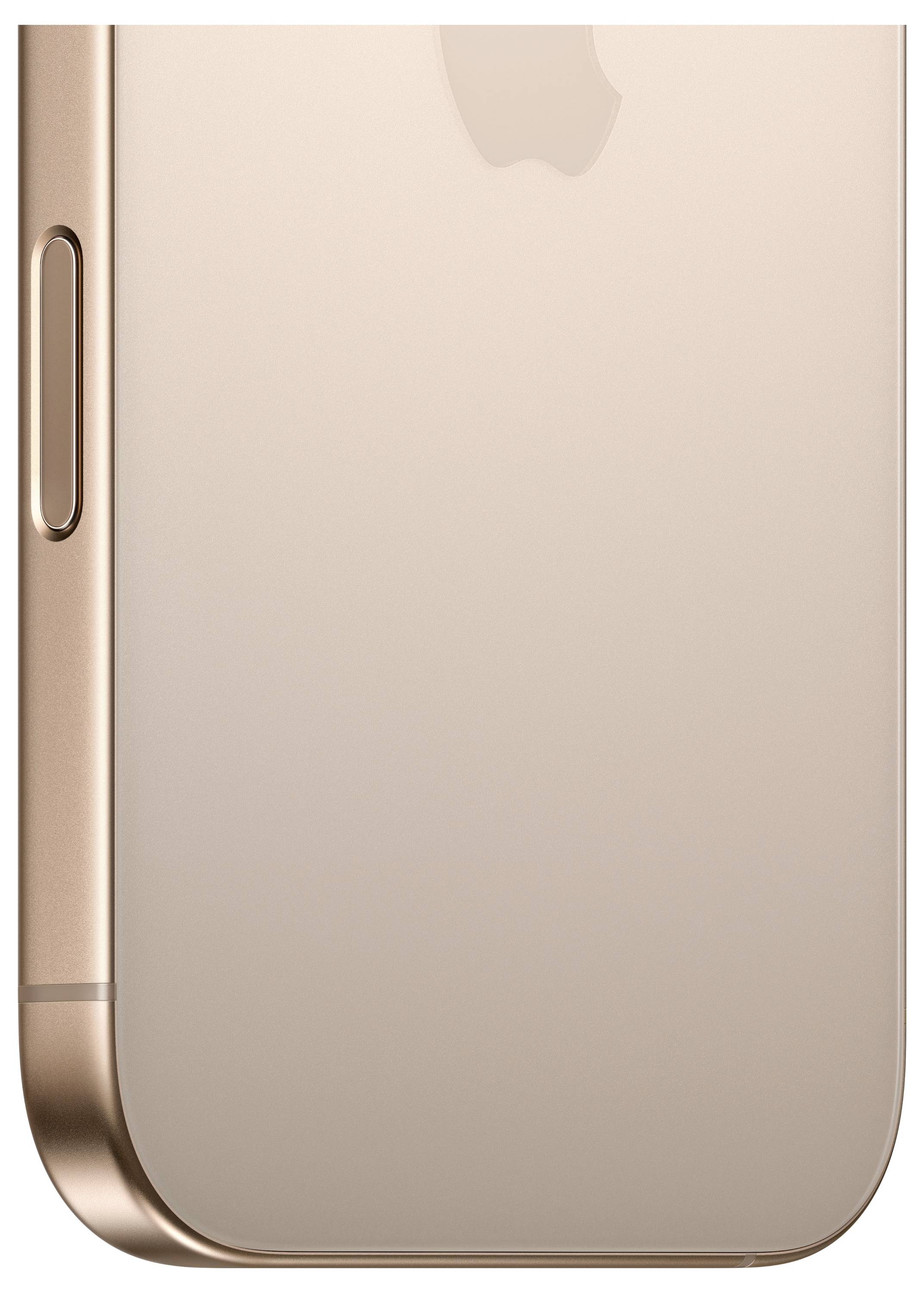 Ein Gold-Smartphone mit seitlichem Einschaltknopf und glattem, glänzendem Finish.