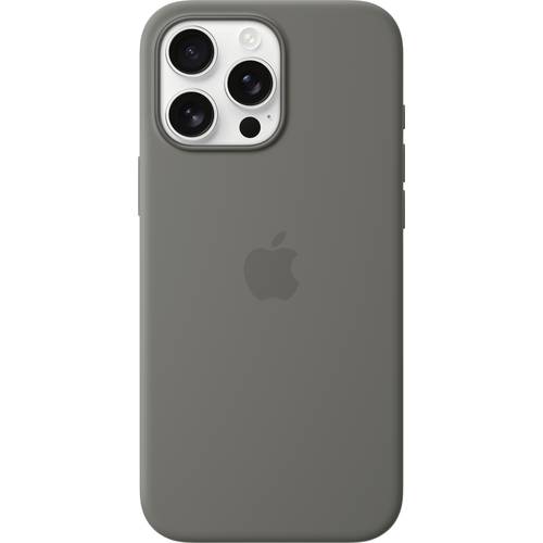 Apple Silicone Case MagSafe Silikon Case Apple iPhone 16 Pro Max Stein-Grau Stoßfest, Induktives Laden MYYV3ZM/A