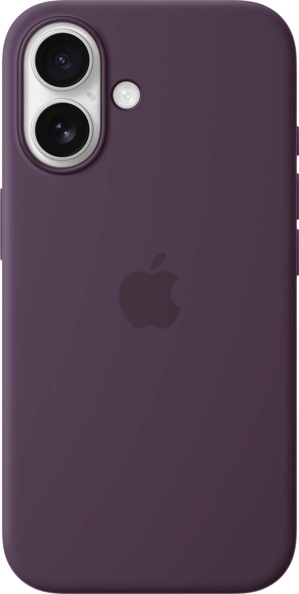 Apple Silicone Case MagSafe Silikon Case Apple iPhone 16 Pflaume Stoßfest, Induktives Laden MYY43ZM/A
