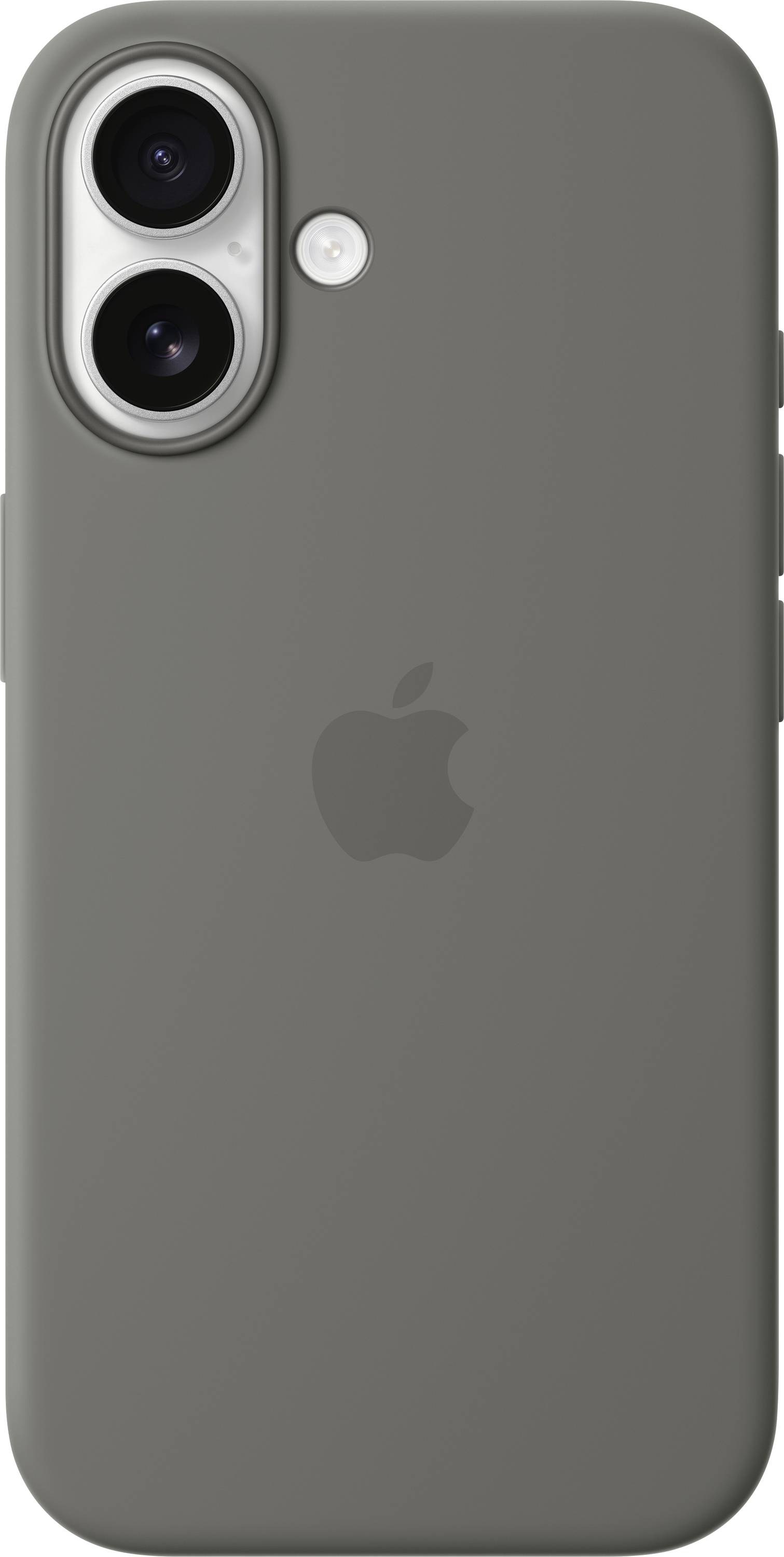 Apple Silicone Case MagSafe Silikon Case Apple iPhone 16 Stein-Grau Stoßfest, Induktives Laden MYY33ZM/A
