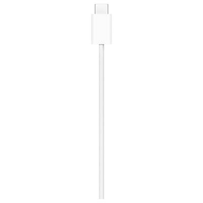 Ein weißes USB-C-Ladekabel.