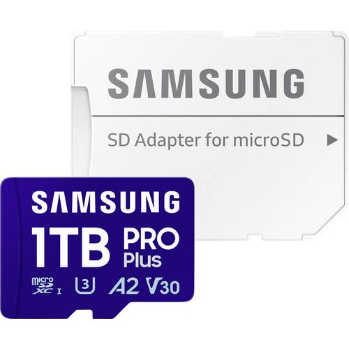Thumbnail - Samsung microSD Card PRO Plus microSDXC-Karte Retail 1 TB Class 10, UHS-I, Class 3 UHS-I, v30 Video Speed Class, A2 Appl...