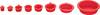 VIGOR Abdeckkappen rot V7524-8
