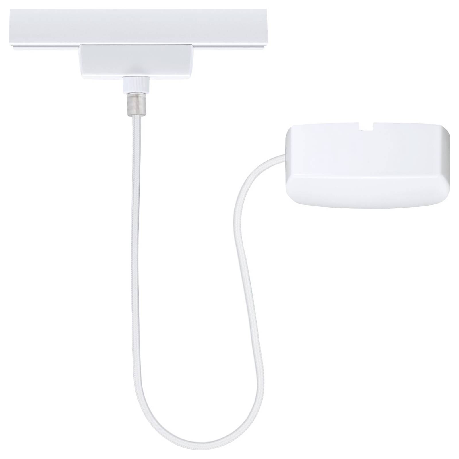 Eine weiße LED-Lampe für Bilderrahmen mit flexiblem Hals, geeignet für die Montage an der Wand über Kunstwerken oder Fotos.