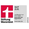 'Stiftung Warentest' Logo und Bewertung 'Gut (2,0)', veröffentlicht am 07.01.2026. Weitere Informationen unter www.test.de.