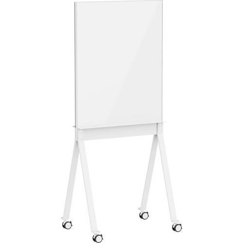 SpeaKa Professional Glas-Magnetboard SP-SMW-001 (B x H) 760 mm x 959 mm Weiß Inkl. Magneten Vierarmfuß mit 4 Rollen