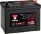 Autobatterie der Marke Yuasa, Modell YBX 3000, 12 Volt, 72 Ah, 630 A (EN).