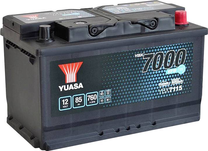 Yuasa EFB Start Stop Autobatterie 12 V 85 Ah Poltyp: T1