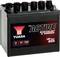 Eine schwarze Autobatterie der Marke Yuasa, Modell 'Active Specialist & Garden', mit Spezifikationen: 12 Volt, 26 Ah, 250 A (EN).