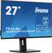 Ein Computermonitor mit der Bezeichnung '27" iiyama ProLite XUB2797UHSNP', ausgestattet mit einer Auflösung von 3840x2160, KVM-Switch und Docking-Funktionen.