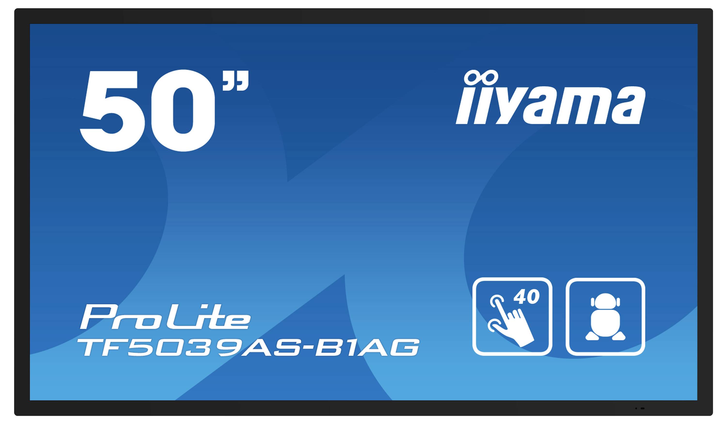 50" iiyama ProLite TF5039AS-B1AG Touchscreen-Display mit einer 40-Punkt-Multitouch-Funktion.