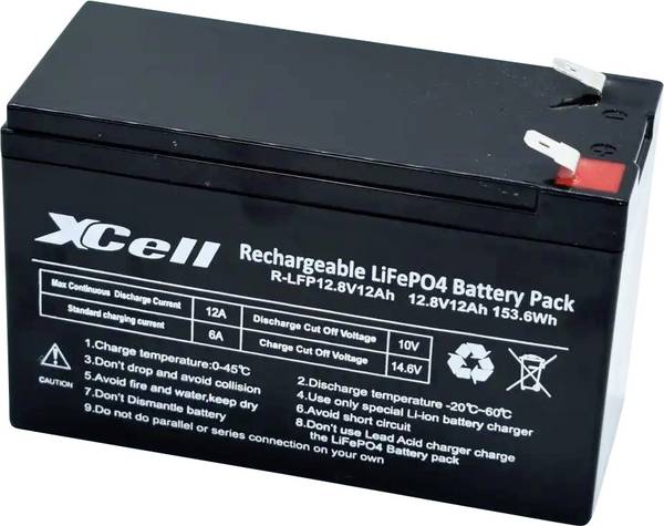 XCell LFP1212S Spezial-Akku LiFePo-Block Flachstecker LiFePO 4 12.8 V 12 Ah 1 St.