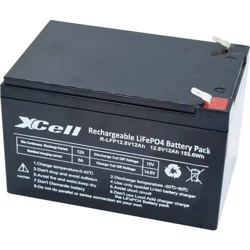 XCell LFP1212L Spezial-Akku LiFePo-Block Flachstecker LiFePO 4 12.8 V 12 Ah 1 St.