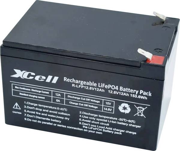 XCell LFP1212L Spezial-Akku LiFePo-Block Flachstecker LiFePO 4 12.8 V 12 Ah 1 St.