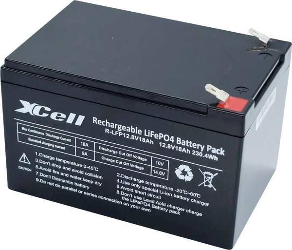 XCell LFP1218 Spezial-Akku LiFePo-Block Flachstecker LiFePO 4 12.8 V 18 Ah 1 St.