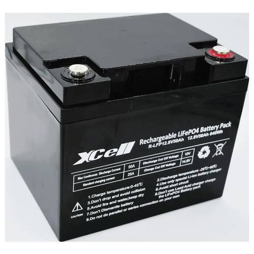 Thumbnail - XCell LFP1250 Spezial-Akku LiFePo-Block Schraubkontakt LiFePO 4 12.8 V 50 Ah