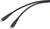 Zwei schwarze USB-C-Kabel, die für Datenübertragung und Aufladen verwendet werden können.