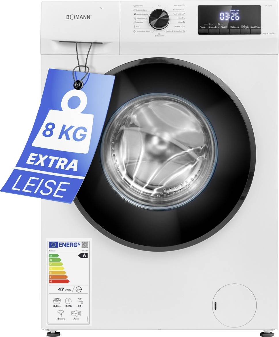 Bomann Waschmaschine WA 7185 titan schwarz-0