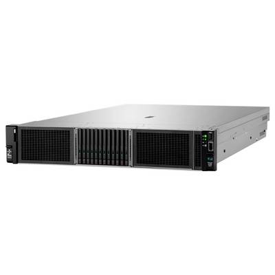 Ein grauer Server mit schwarzen Lüftungsschlitzen und LEDs auf der rechten Seite. Er ist flach und rechteckig, für den Einsatz in Rechenzentren.