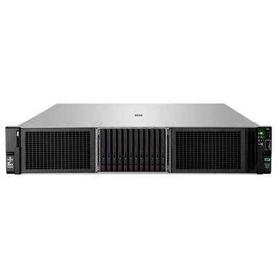 Ein Server mit mehreren Festplatteneinschüben und Belüftungsgittern an der Frontseite, geeignet für Datenspeicherung und -verwaltung.