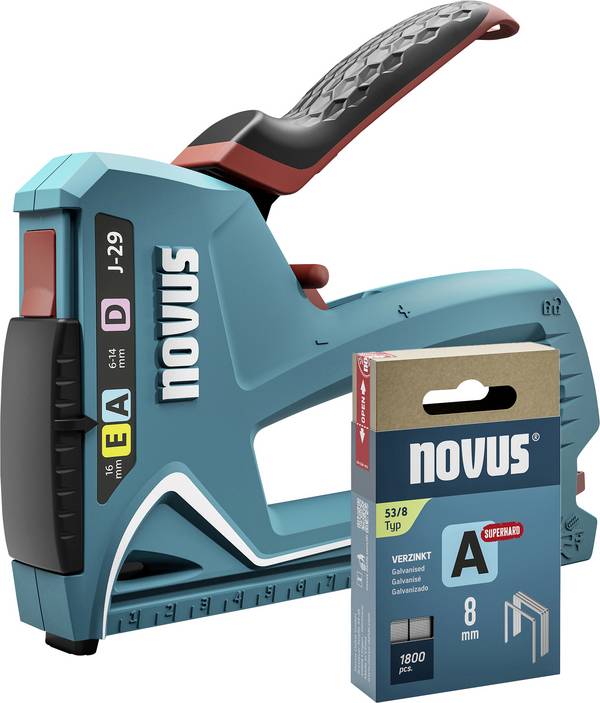Novus Tools J-29 030-0460 Handtacker Klammerntyp Typ 53F, Typ 53, Typ 37, Typ 11 Klammernlänge 6 - 14 mm