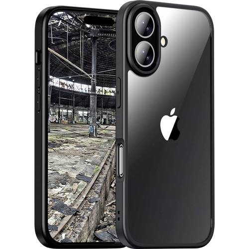 JT Berlin BackCase Pankow Hybrid Backcover Apple iPhone 16 Schwarz, Transparent Induktives Laden 11094