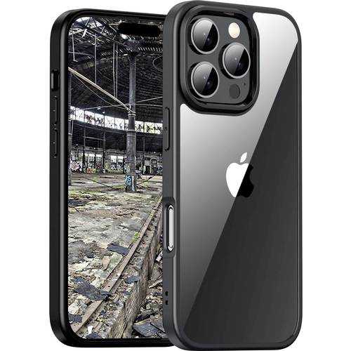 Thumbnail - JT Berlin BackCase Pankow Hybrid Backcover Apple iPhone 16 Pro Max Schwarz, Transparent Induktives Laden 11097