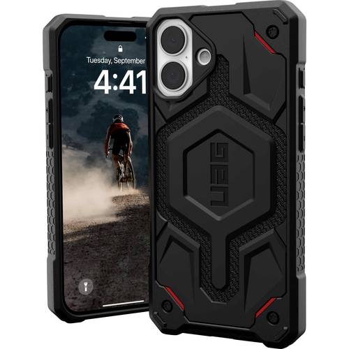 Thumbnail - Urban Armor Gear Monarch Pro MagSafe Case Backcover Apple iPhone 16 Plus Kevlar®, Schwarz MagSafe kompatibel 11445511394...