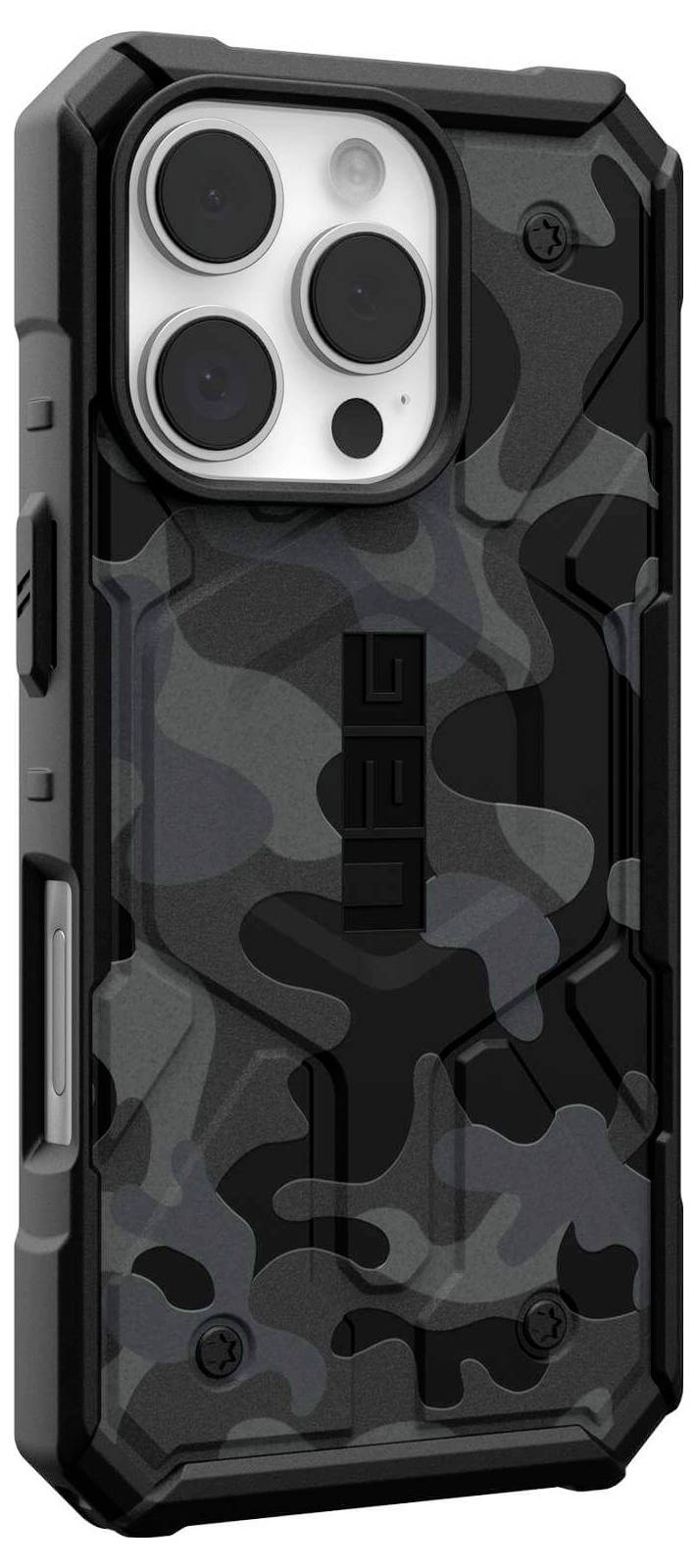 'Tarnfarbenes Handycase mit robustem Design und markanter Struktur, geeignet für maximalen Schutz.'