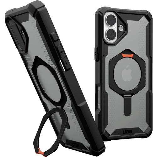 Urban Armor Gear Plasma XTE MagSafe Kickstand Case Backcover Apple iPhone 16 Plus Schwarz/Orange MagSafe kompatibel 1144...