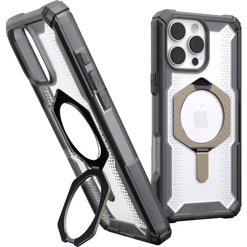 Urban Armor Gear Plasma XTE MagSafe Kickstand Case Backcover Apple iPhone 16 Pro Max Grau, Transparent, Titan MagSafe ko...