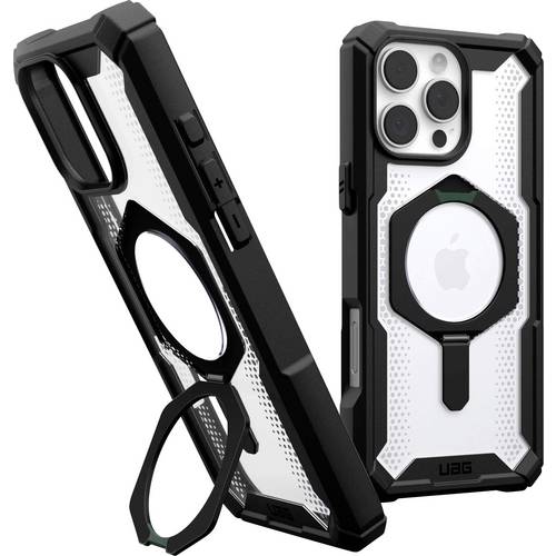 Urban Armor Gear Plasma XTE MagSafe Kickstand Case Backcover Apple iPhone 16 Pro Max Schwarz, Transparent MagSafe kompat...